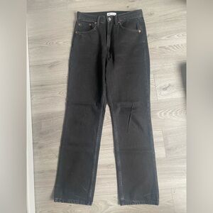 Zara Straight Jeans TRF in Black